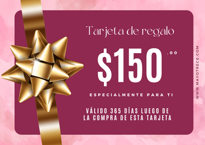 MayoTrece Gift Card | Tarjeta de Regalo de Joyería