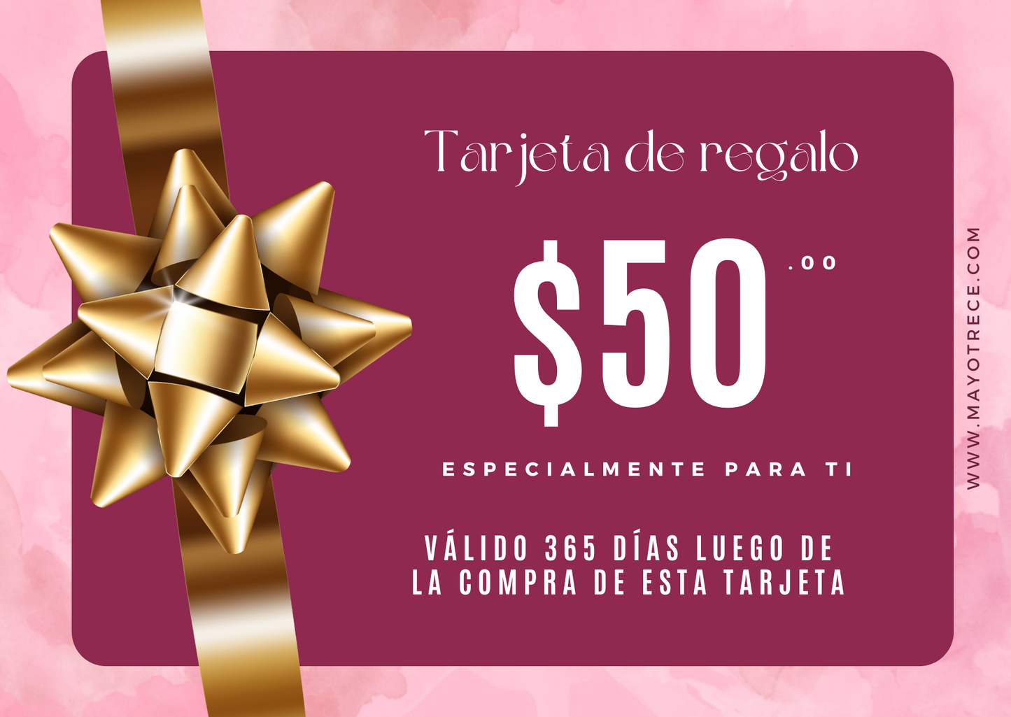 MayoTrece Gift Card | Tarjeta de Regalo de Joyería